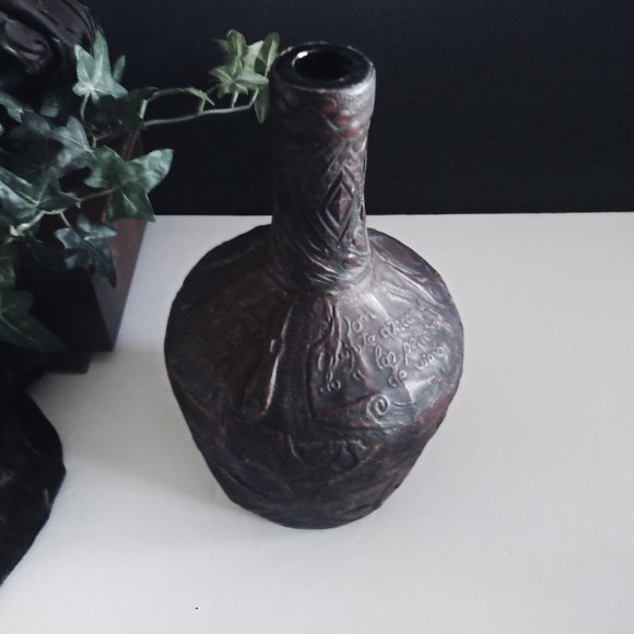 Don Quixote Leather Bottle Embossed Sancho - Picture 6 of 12